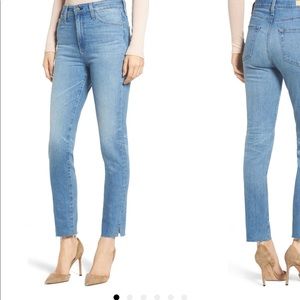 AG Sophia Raw Hem High Waist Ankle Skinny Jeans